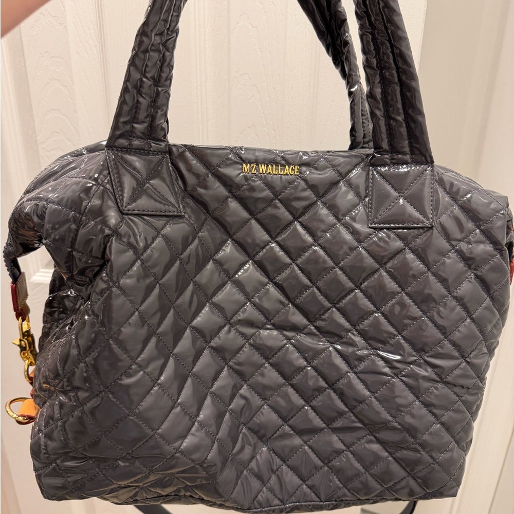 MZ Wallace Charcoal Quilted Tote